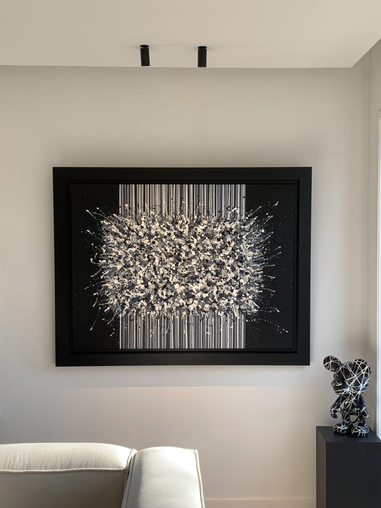 Photo 2 du tableau Black fireworks par Stéphanie Bossaert, artiste peintre Lilloise